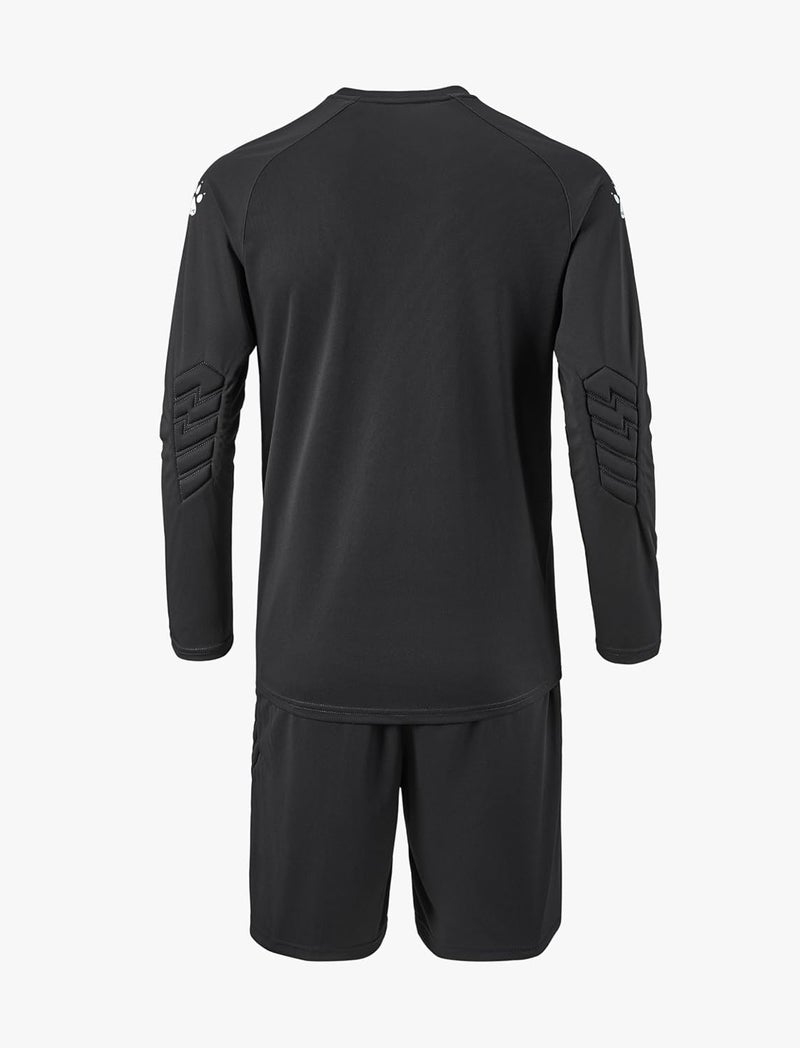 KELME قمصان حراس مرمى كرة القدم للرجال، مجموعة حارس مرمى مبطنة، قميص وسروال حارس مرمى للشباب مع جوارب باللون الأسود مقاس صغير جداً - Image 4